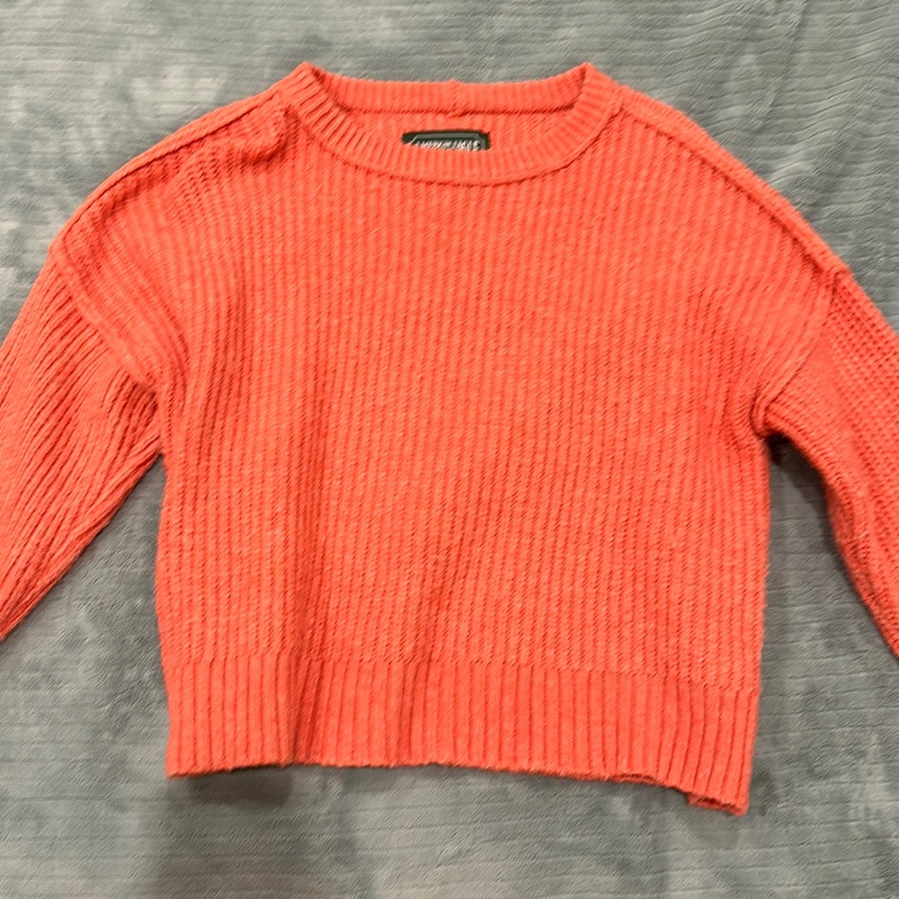 Long sleeve orange sweater